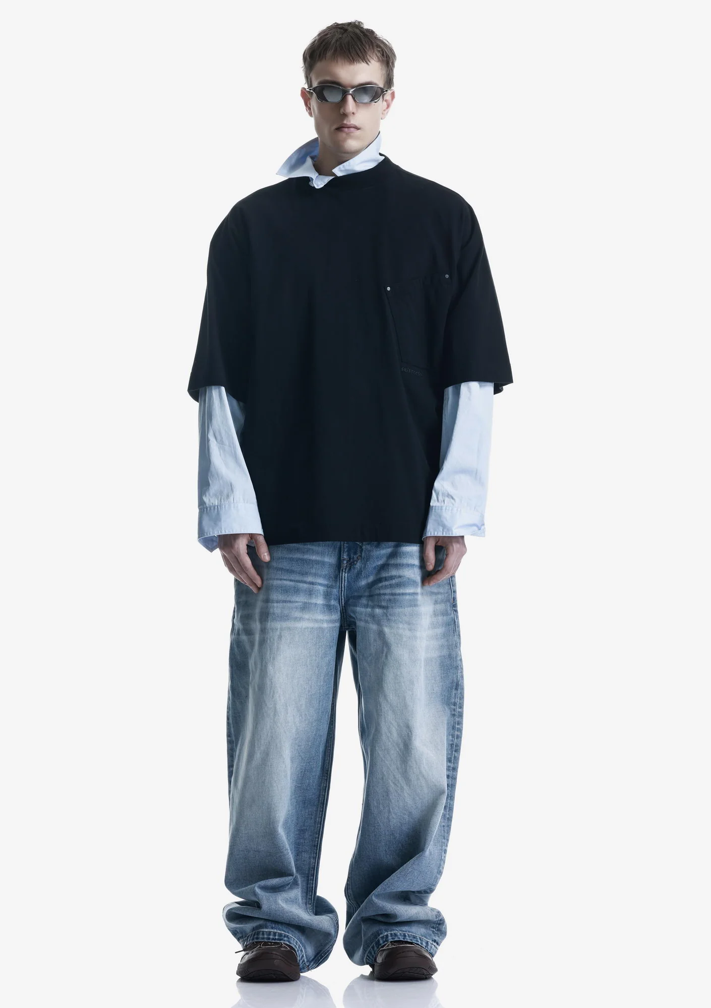 Angled Pocket Oversized T-Shirt Tm124