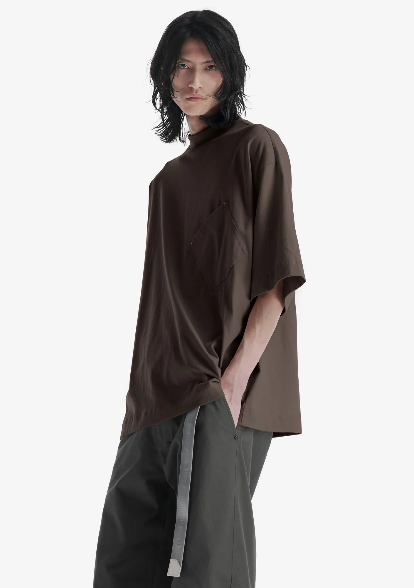 Angled Pocket Oversized T-Shirt Tm124 - Image 19