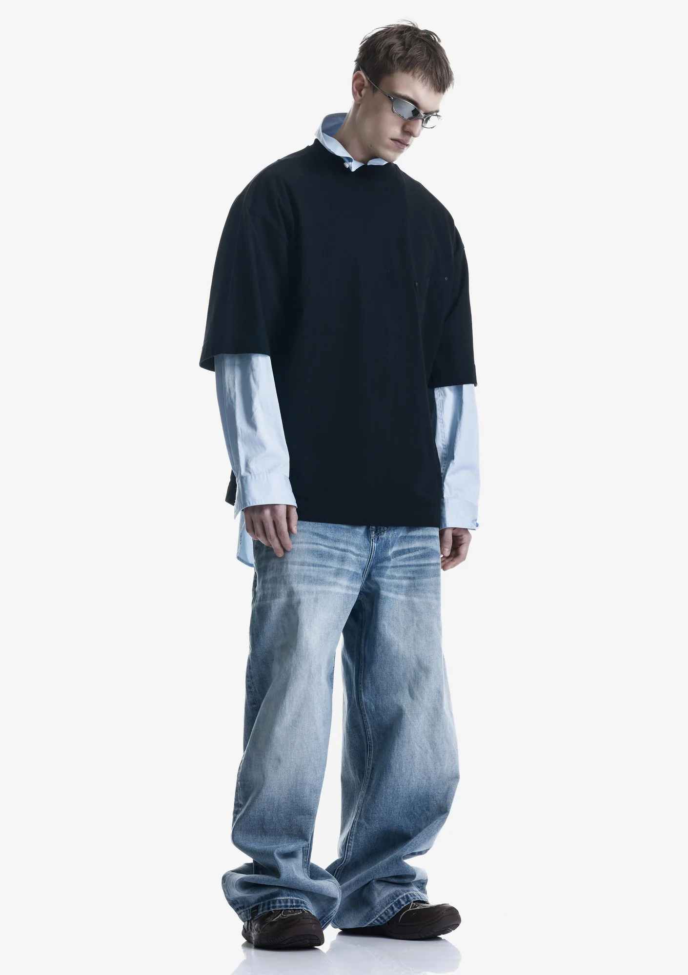 Angled Pocket Oversized T-Shirt Tm124 - Image 2