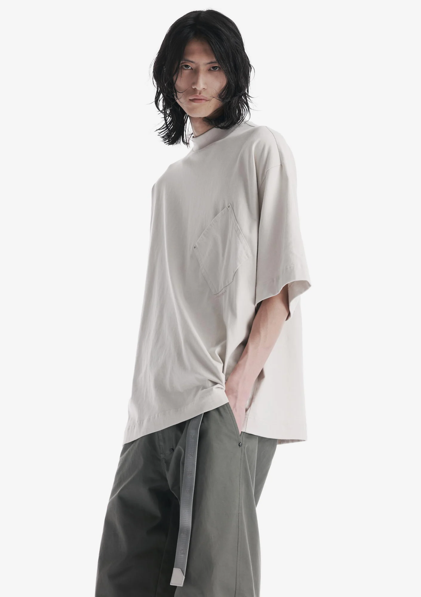 Angled Pocket Oversized T-Shirt Tm124 - Image 31