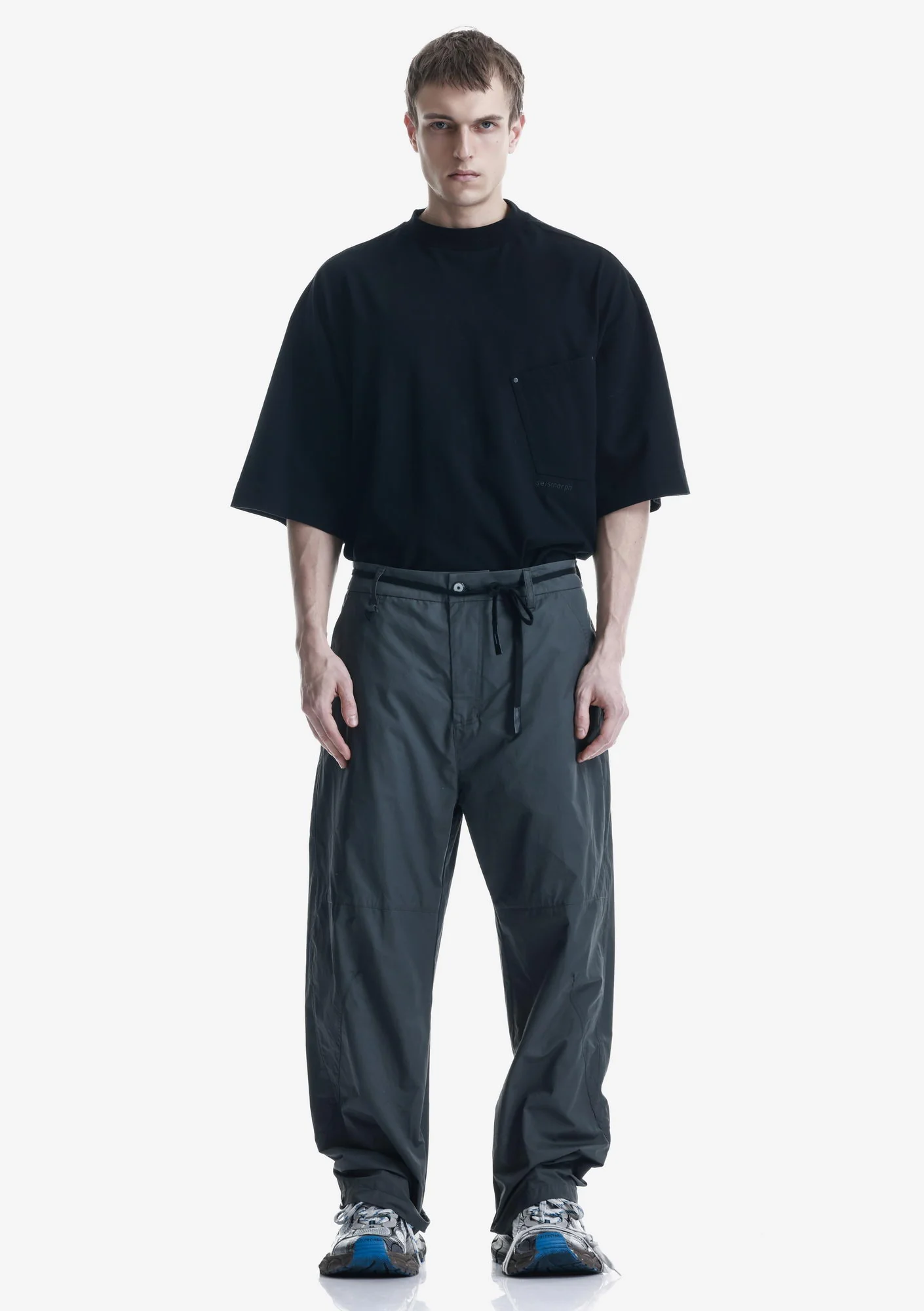 Angled Pocket Oversized T-Shirt Tm124 - Image 4