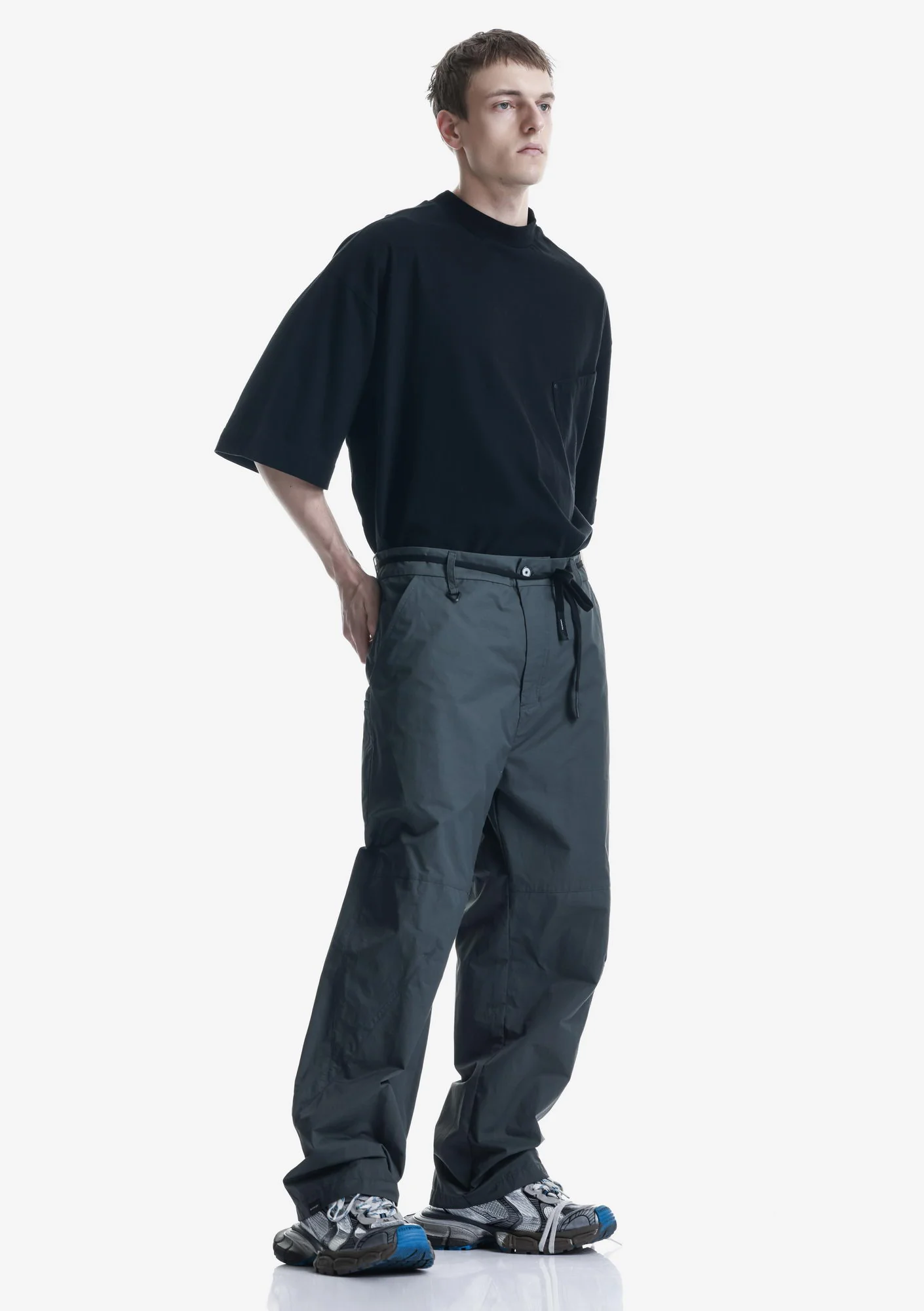 Angled Pocket Oversized T-Shirt Tm124 - Image 5