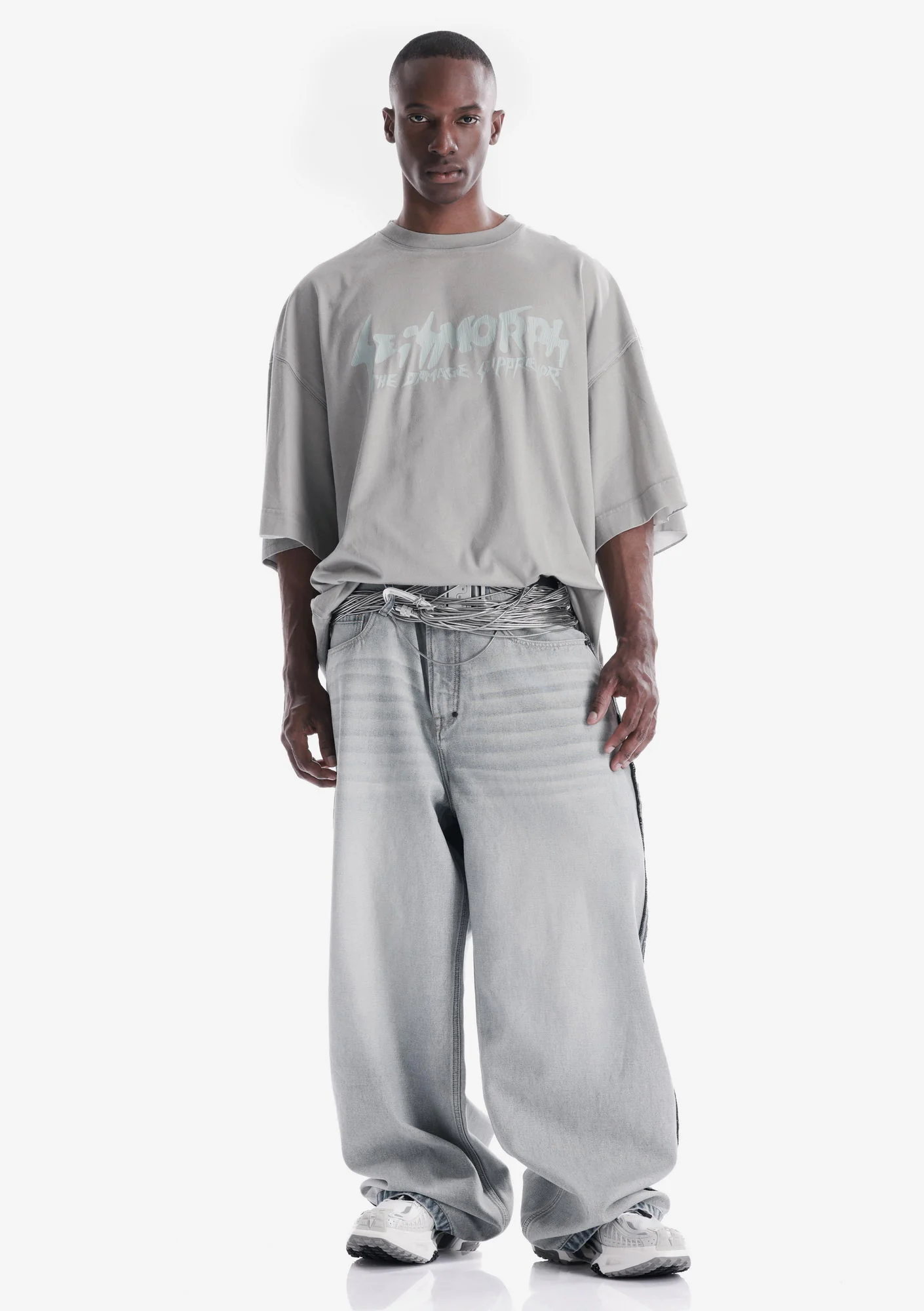 Basic Logo Loose Fit  T-Shirt Tm142 - Image 2