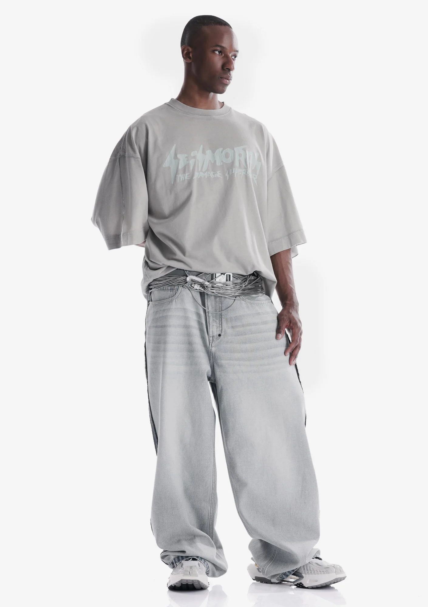 Basic Logo Loose Fit  T-Shirt Tm142 - Image 3