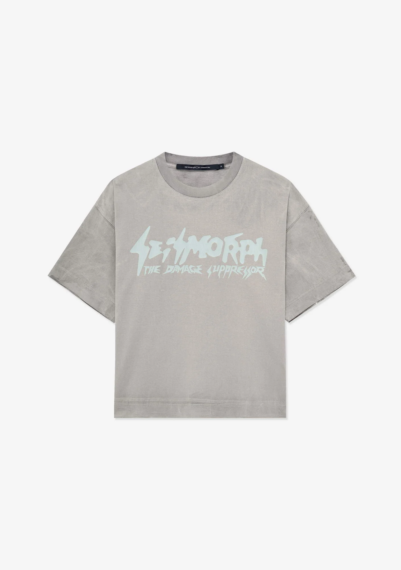 Cracked Logo Spray-Dyed T-Shirt Tw146 - Image 6