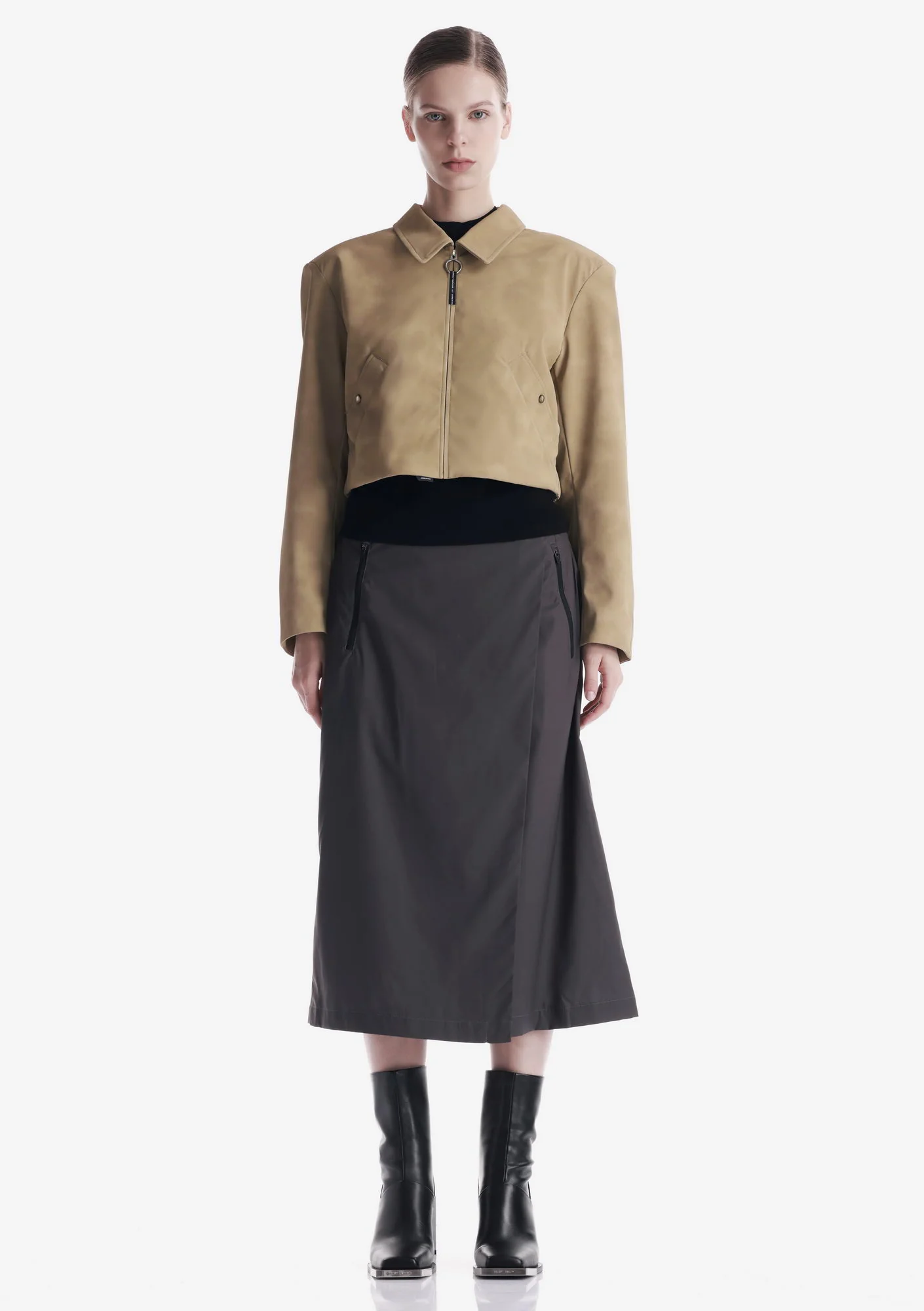 AXIS Eco Suede Cropped Jacket Qw576 - Image 15