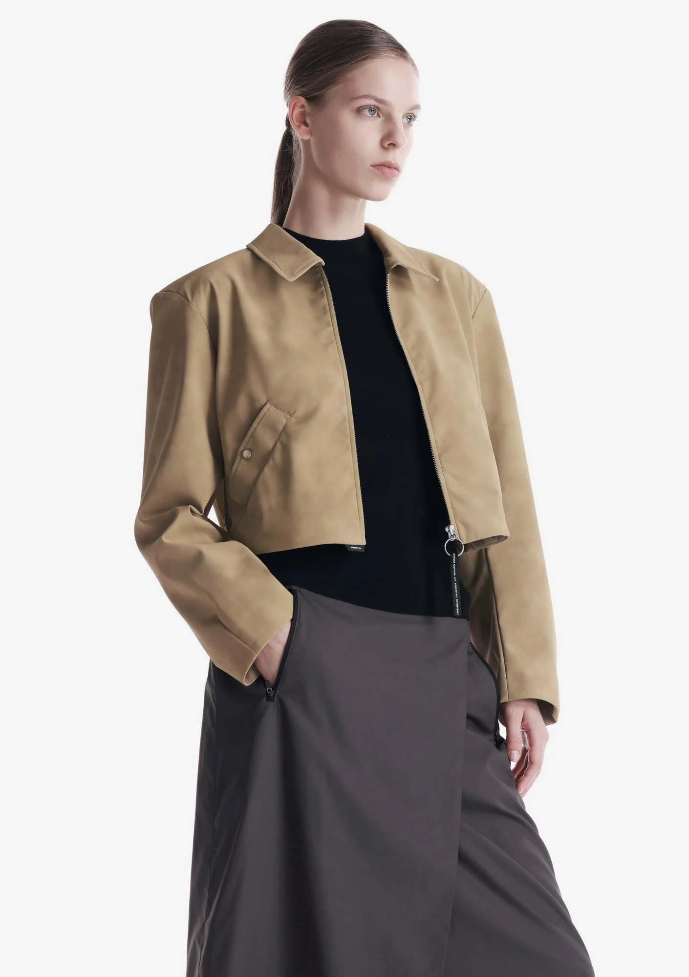 AXIS Eco Suede Cropped Jacket Qw576 - Image 21