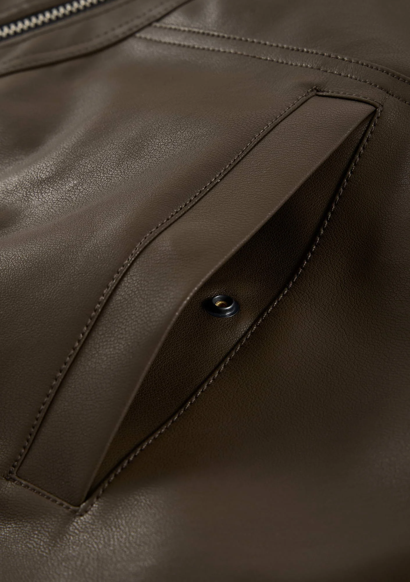 RUANG Faux Leather Bomber Jacket Qw519 - Image 12