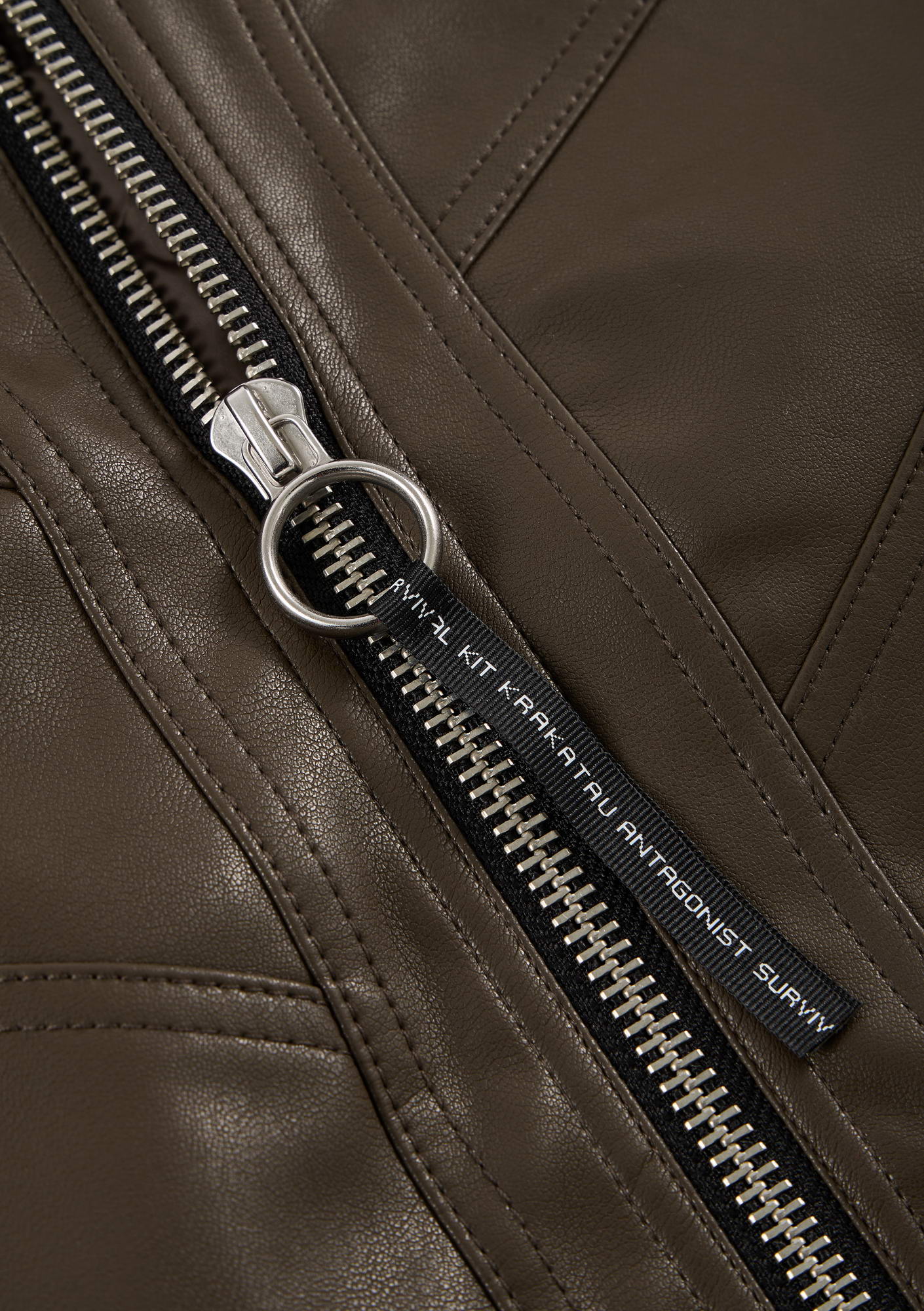 RUANG Faux Leather Bomber Jacket Qw519 - Image 13