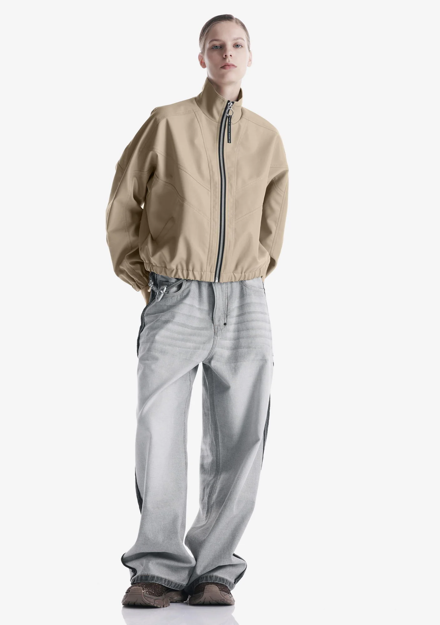 RUANG Faux Leather Bomber Jacket Qw519 - Image 17