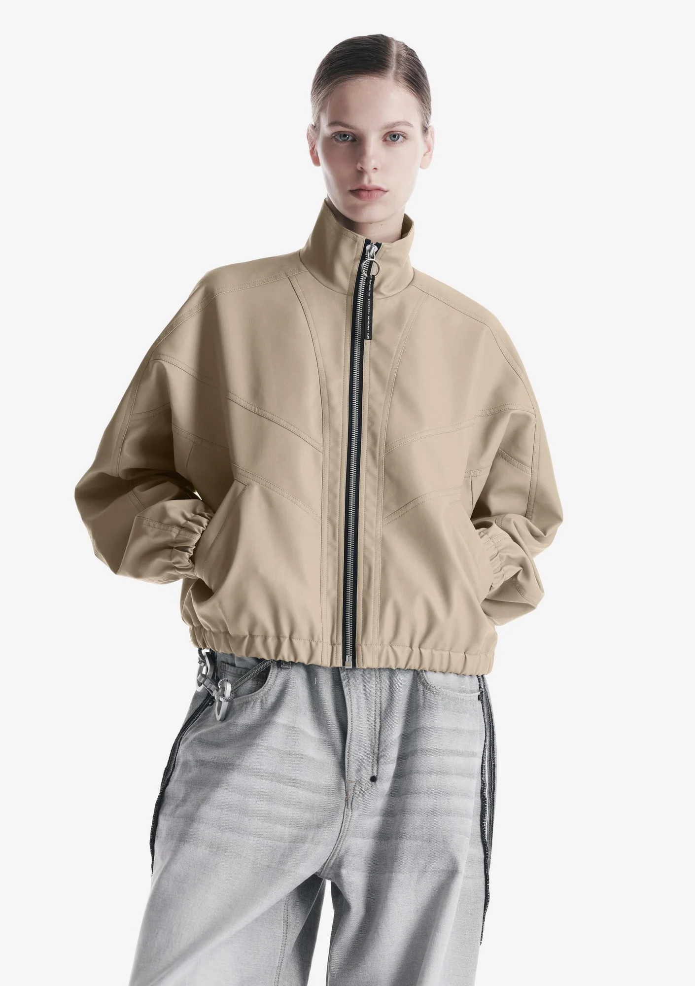 RUANG Faux Leather Bomber Jacket Qw519 - Image 21
