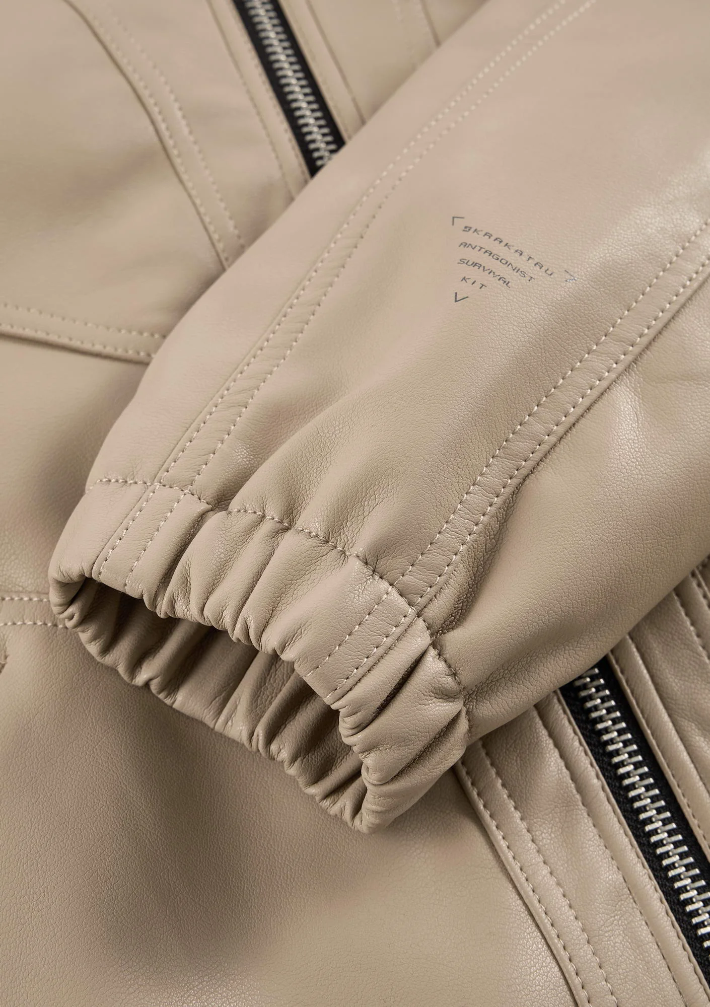 RUANG Faux Leather Bomber Jacket Qw519 - Image 26