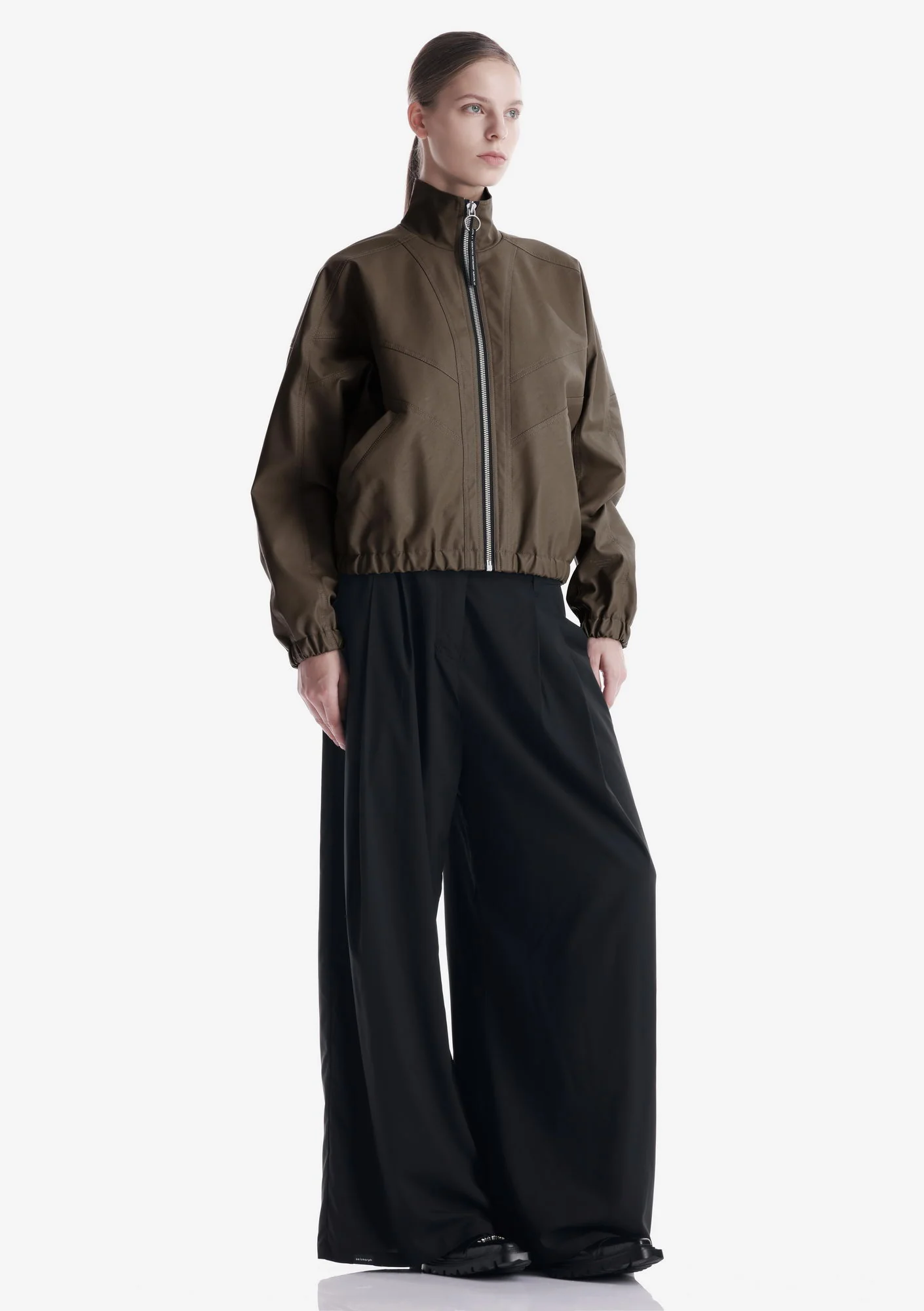 RUANG Faux Leather Bomber Jacket Qw519 - Image 3