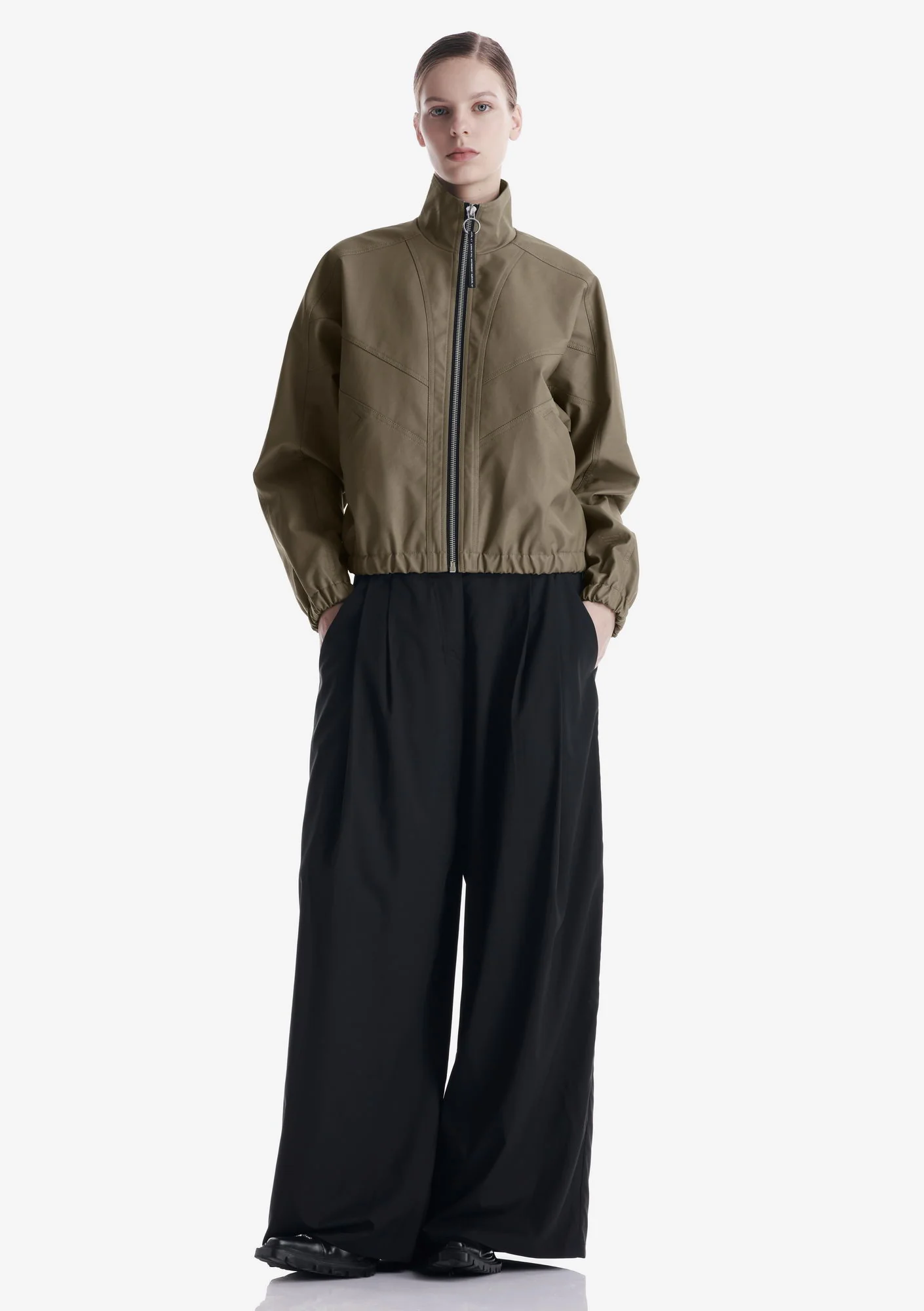 RUANG Faux Leather Bomber Jacket Qw519 - Image 32