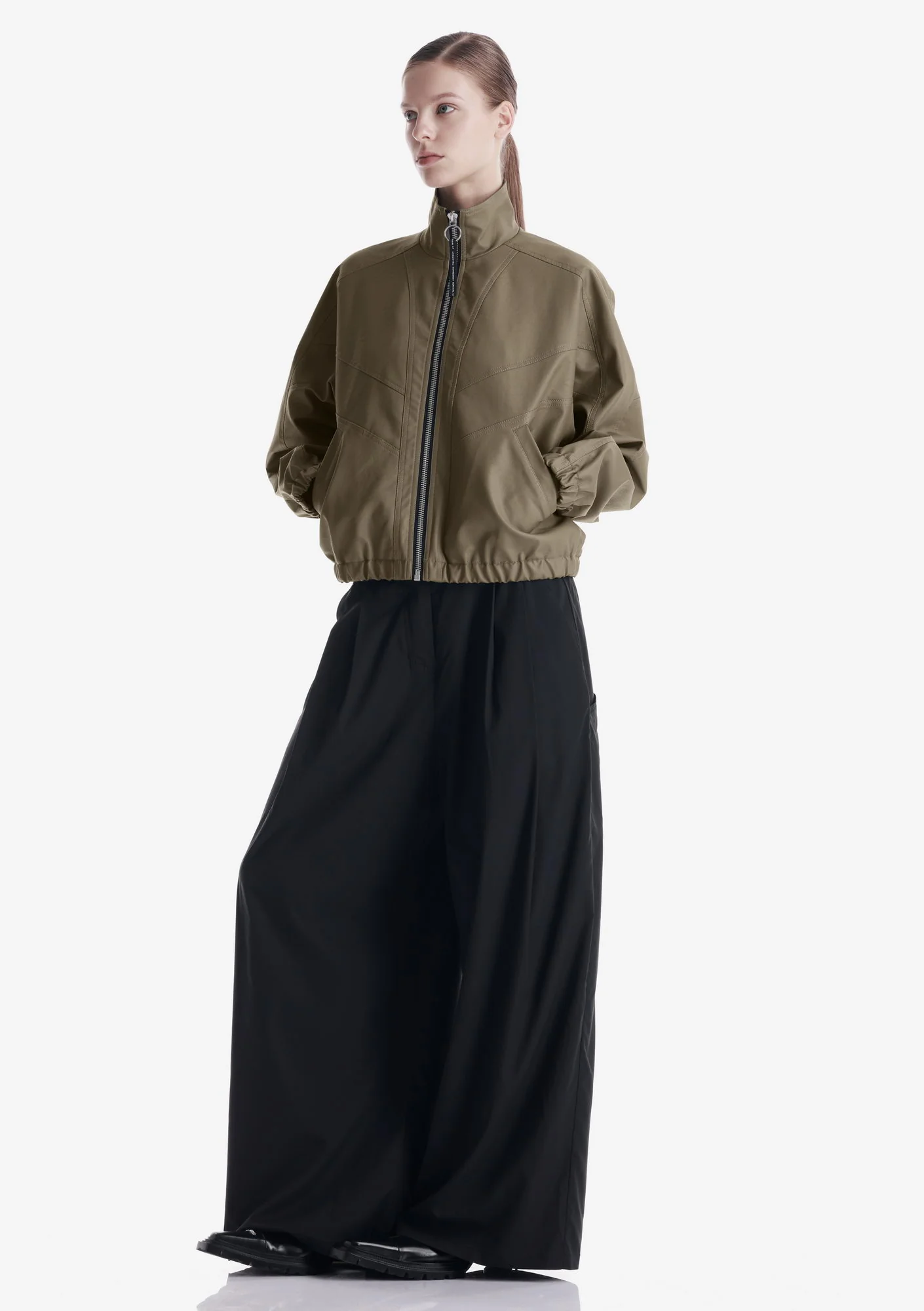 RUANG Faux Leather Bomber Jacket Qw519 - Image 34