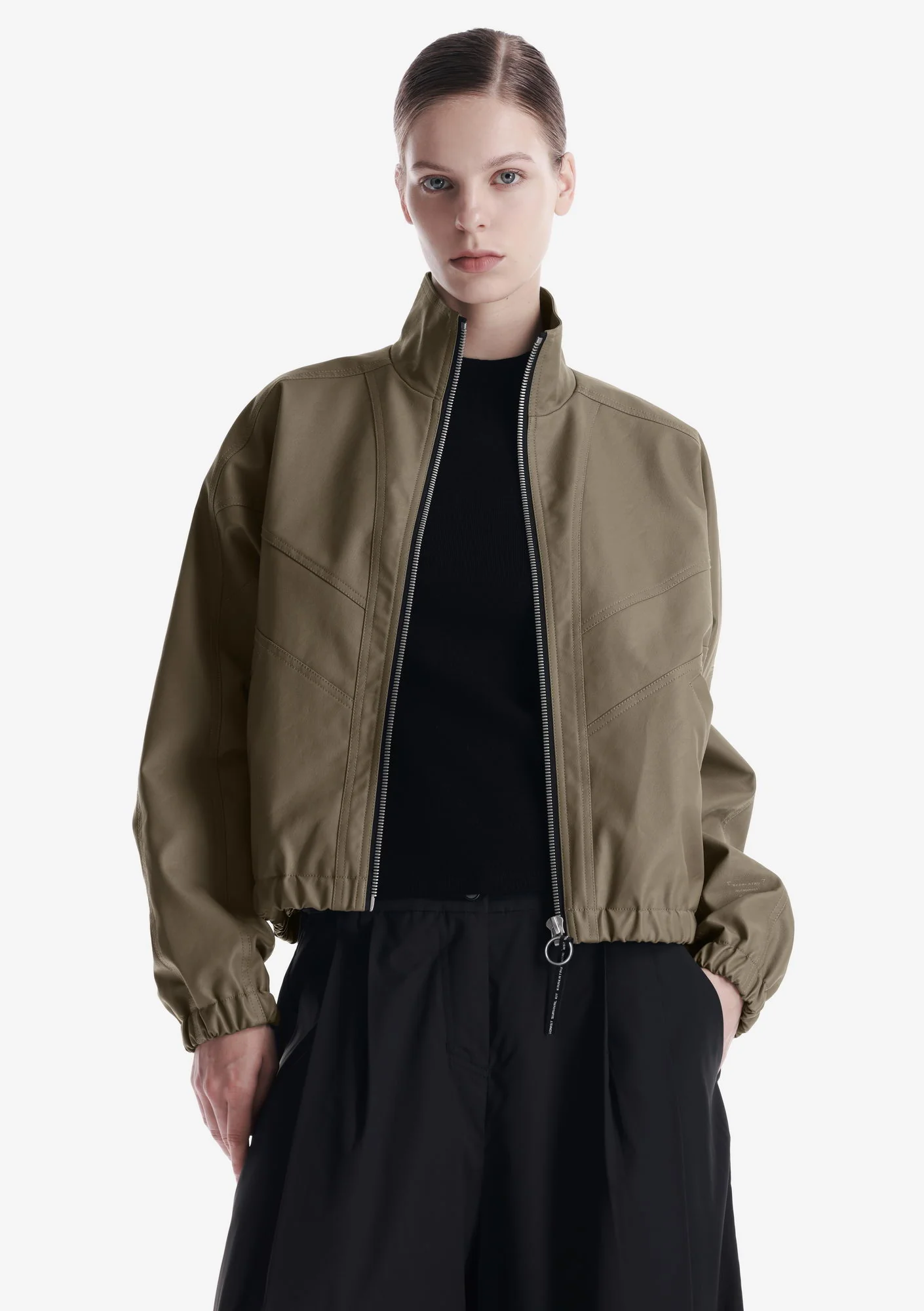 RUANG Faux Leather Bomber Jacket Qw519 - Image 37