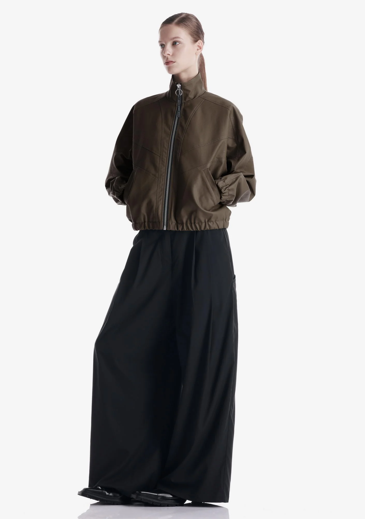 RUANG Faux Leather Bomber Jacket Qw519 - Image 4