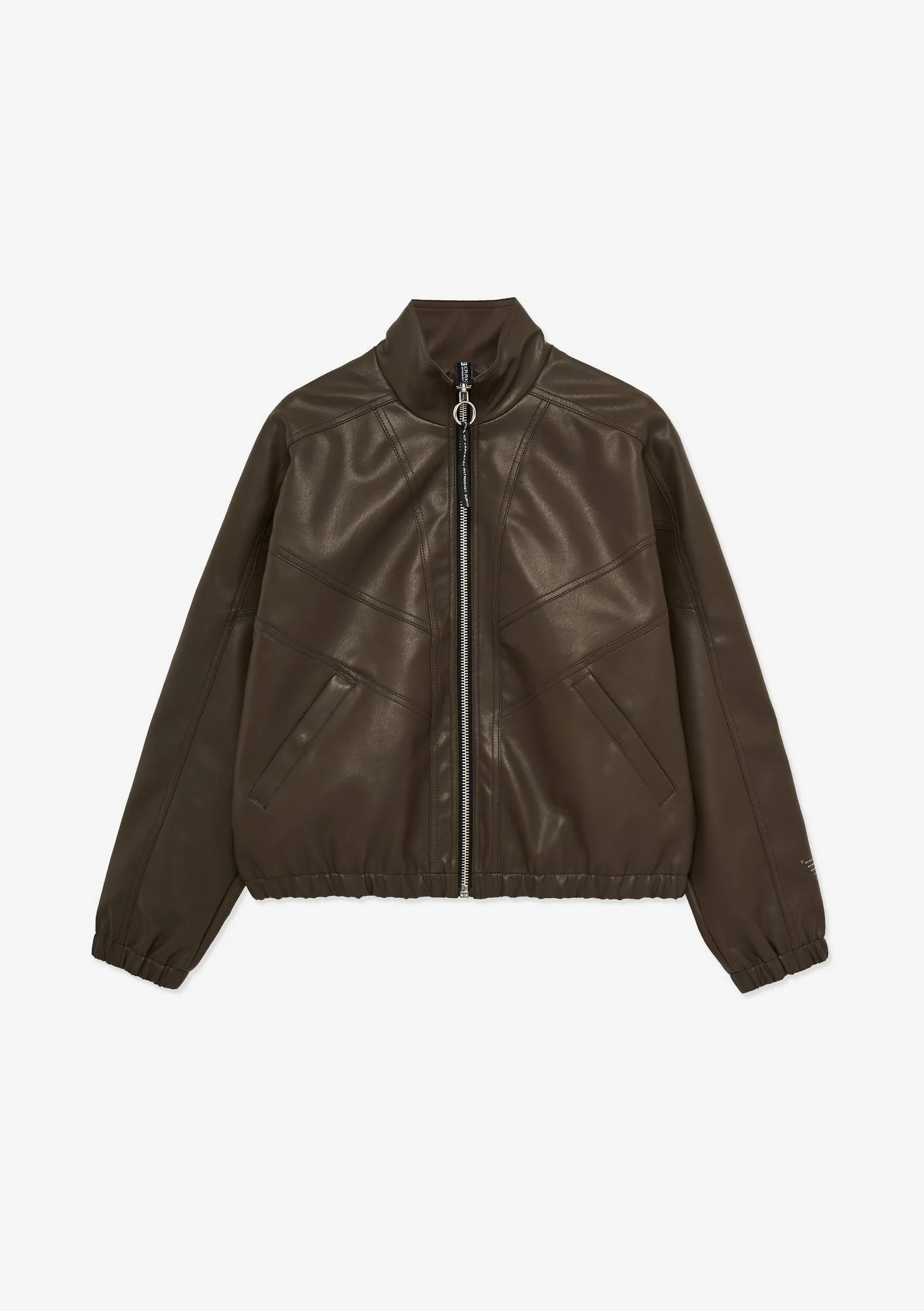 RUANG Faux Leather Bomber Jacket Qw519 - Image 8