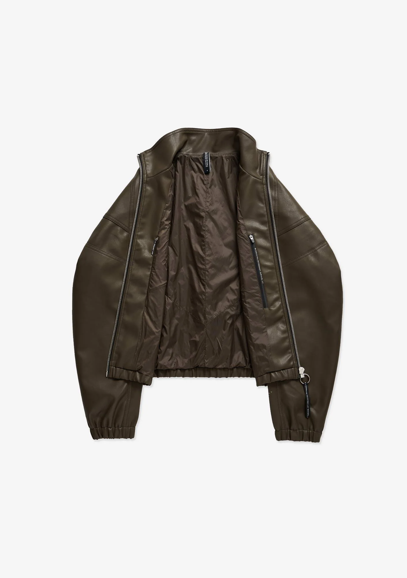 RUANG Faux Leather Bomber Jacket Qw519 - Image 9