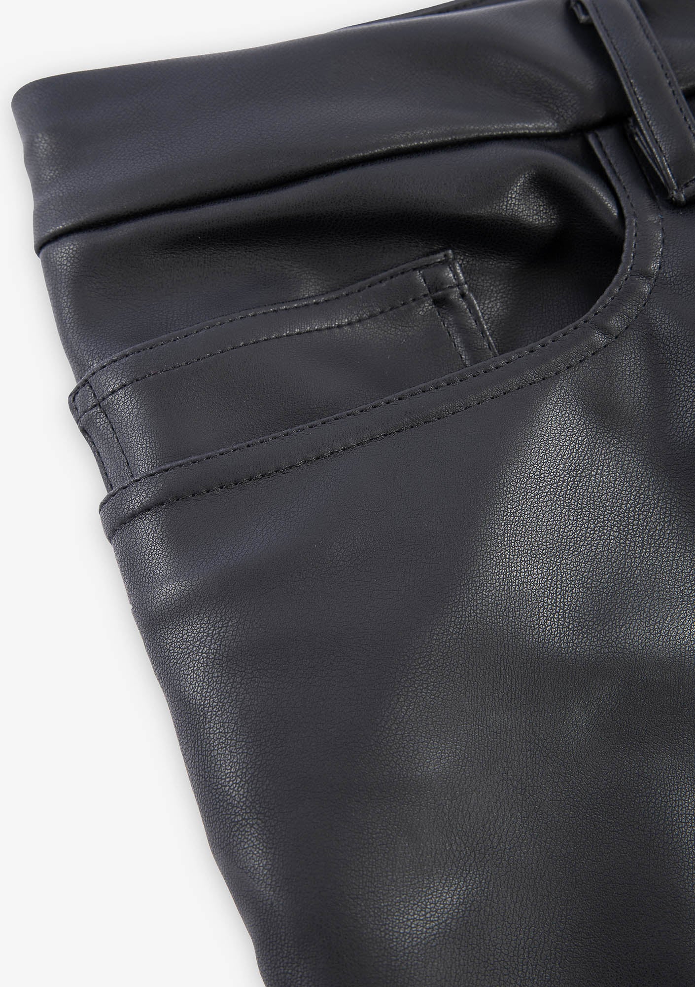 VINT Faux Leather Pants Rm216 - Image 9