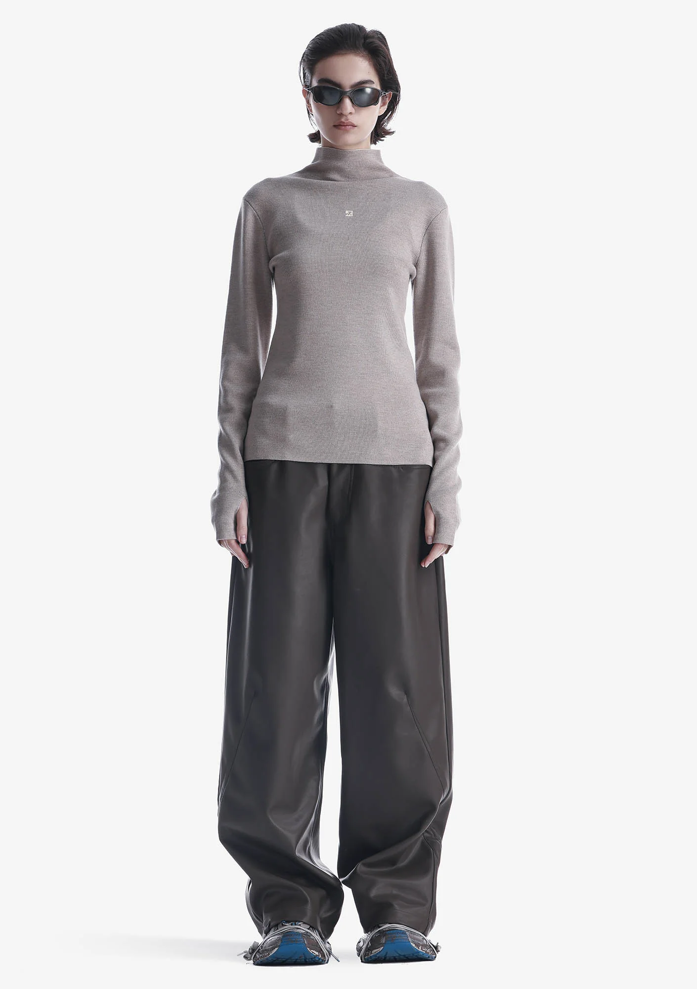 VANT Faux Leather Wide Pants Rw222 - Image 12