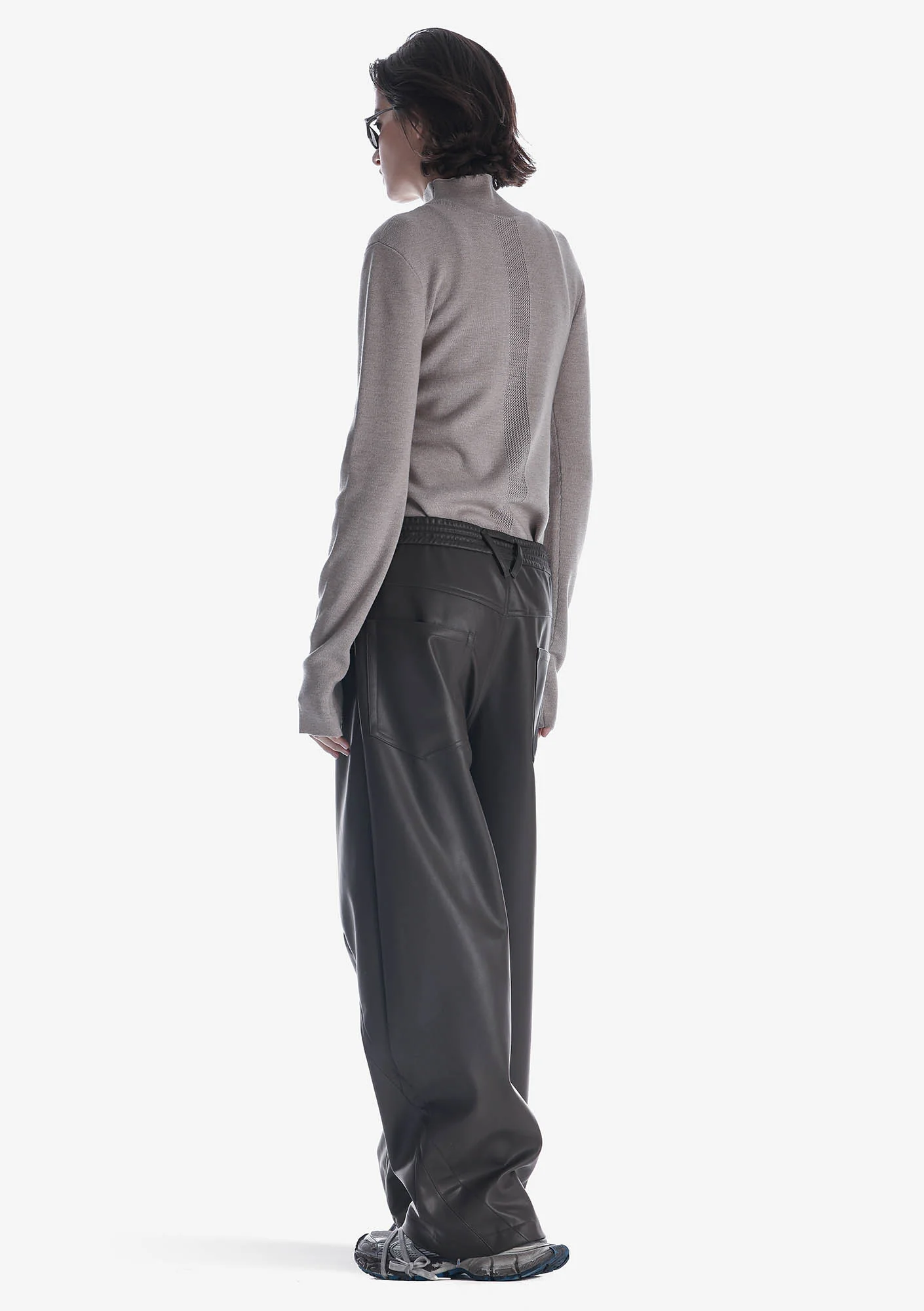 VANT Faux Leather Wide Pants Rw222 - Image 15