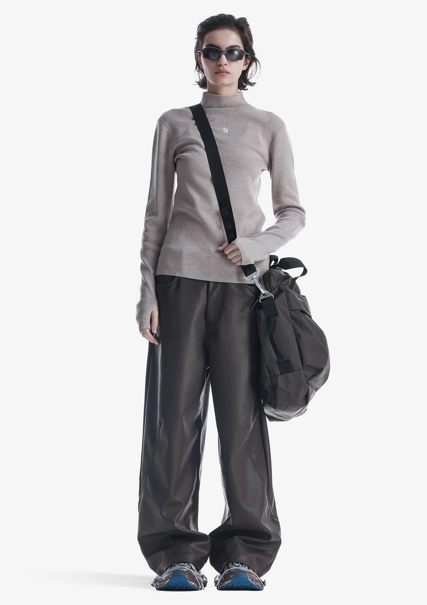 VANT Faux Leather Wide Pants Rw222 - Image 16