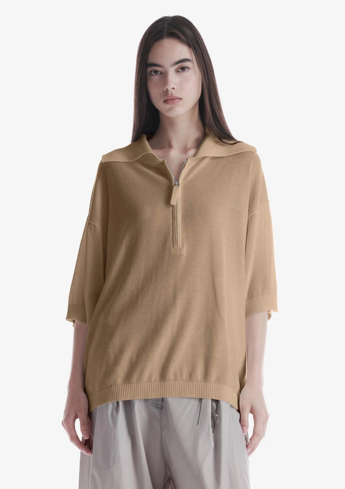 THETA Half-Zippered Polo Shirt Sw45 - Image 31