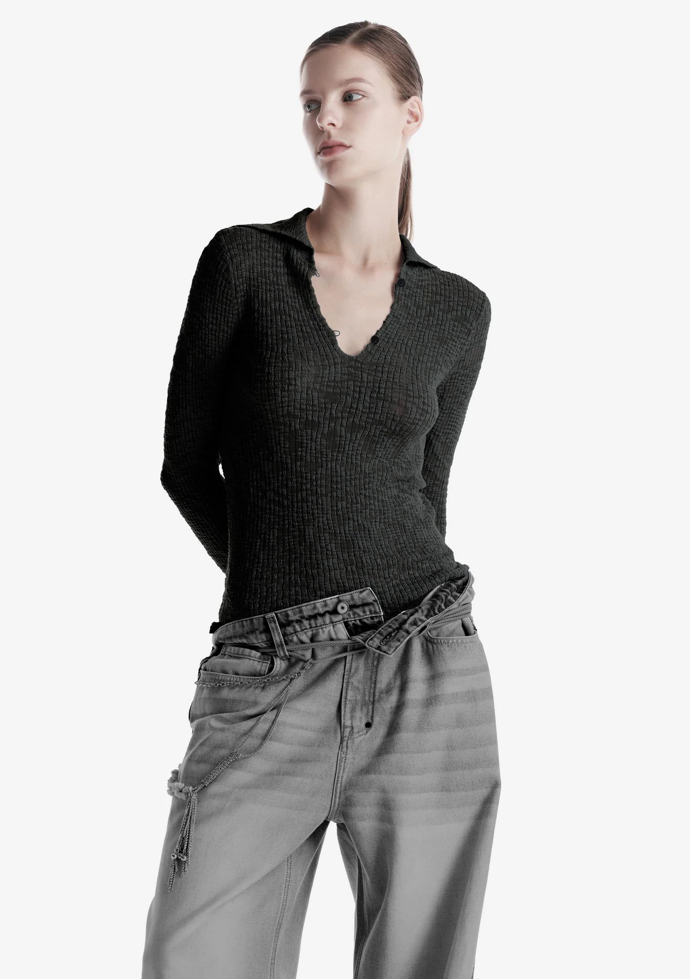 THETA Spread Collar Sweater Sw44 - Image 6