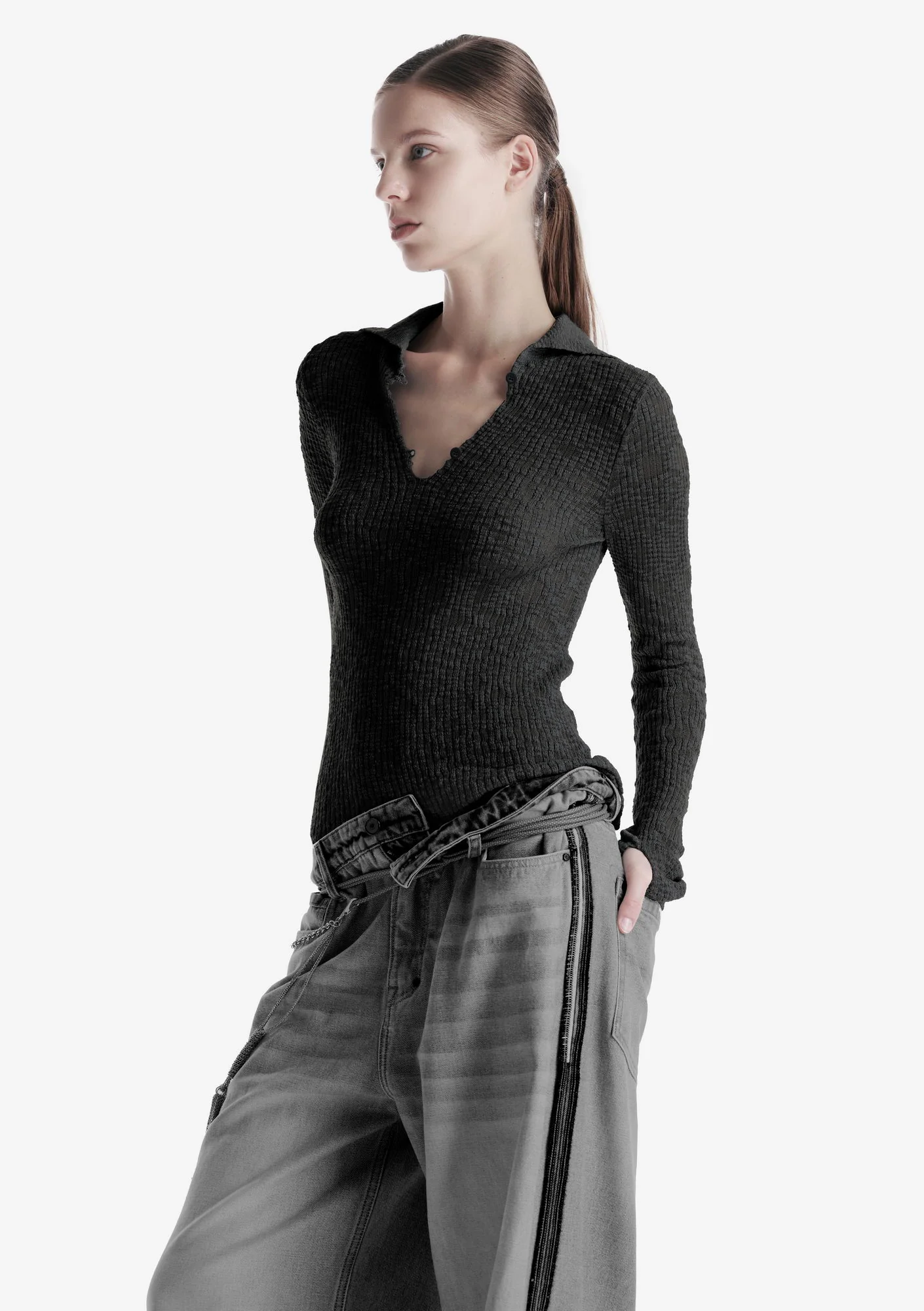 THETA Spread Collar Sweater Sw44 - Image 7