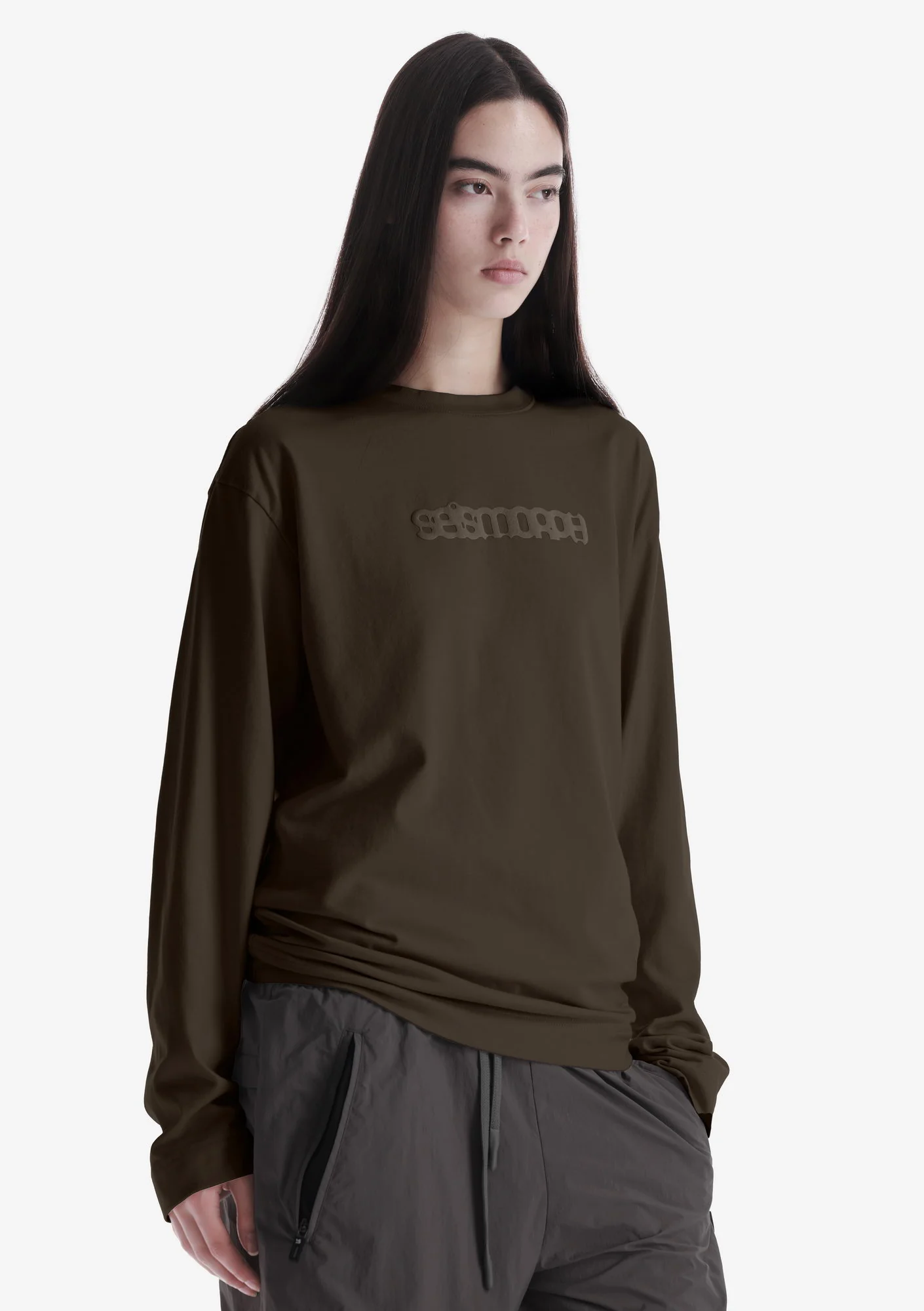 Tonal Logo Longsleeve T-Shirt Tu125 - Image 24