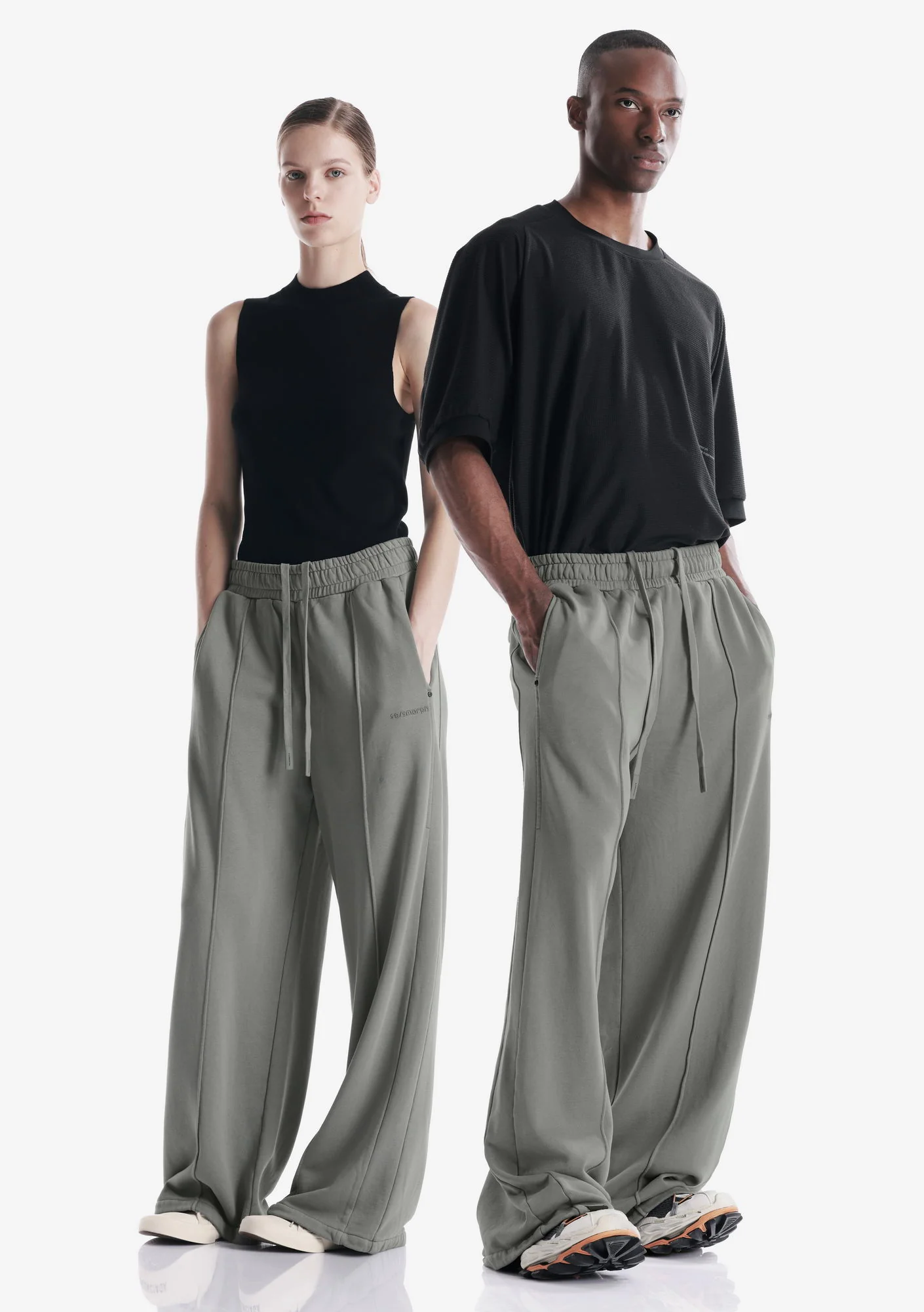 FRISSON Wide Jersey Pants Ru227 - Image 16