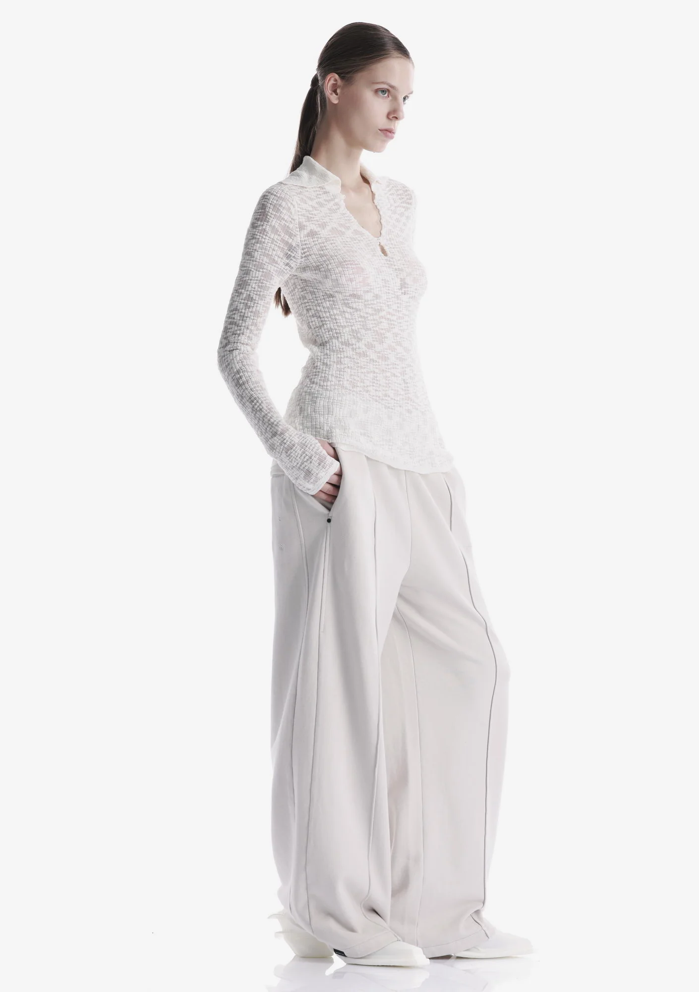 FRISSON Wide Jersey Pants Ru227 - Image 37